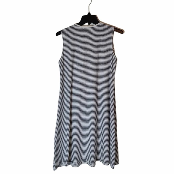 Max Studio Navy White Striped Sleeveless Tassel Lace Mini Dress XS NWT - Picture 7 of 8